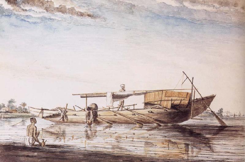 Franqois Balthazar Solvyns A Kose a Particular Kind of Boat Used at Chittagong,Bengal oil painting picture